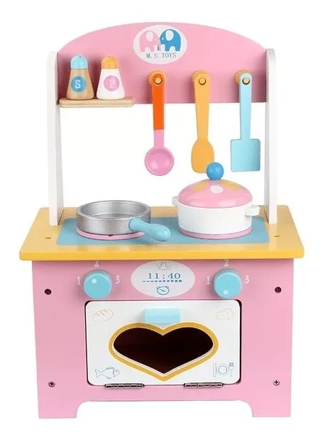 COCINA KIDSCOOL LOVE ROSADA DE MADERA - 377438 - 1