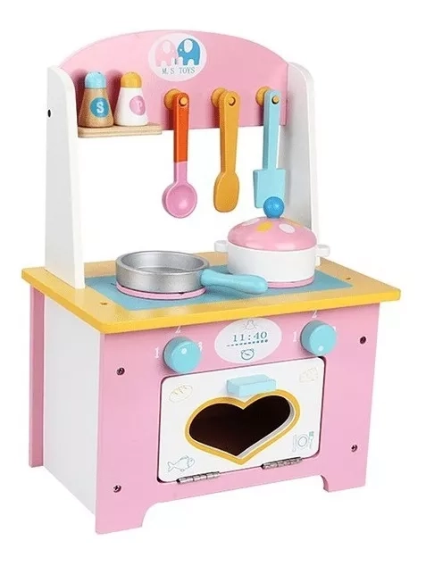COCINA KIDSCOOL LOVE ROSADA DE MADERA - 377438 - 2