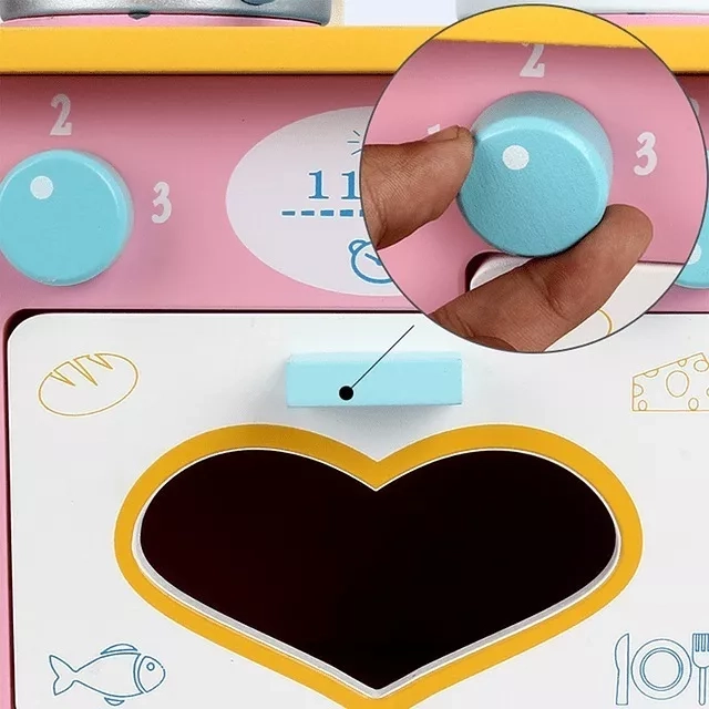 COCINA KIDSCOOL LOVE ROSADA DE MADERA - 377438 - 4