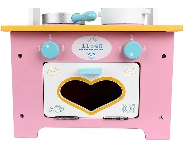 COCINA KIDSCOOL LOVE ROSADA DE MADERA - 377438 - 5