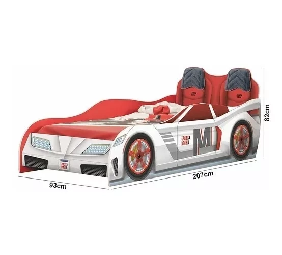 CAMA INFANTIL FAST CAR BLANCO/ROJO - KIDSCOOL - 29331181 - 5