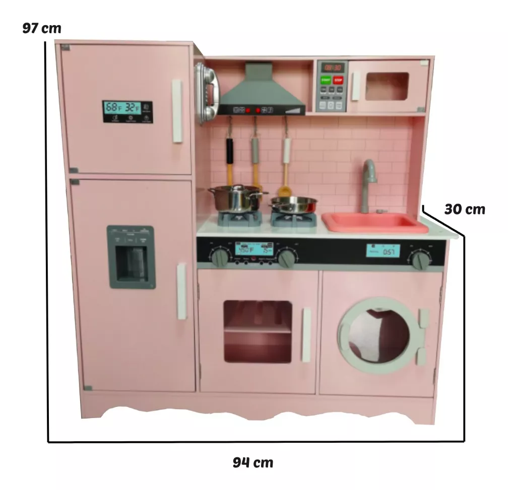 COCINA JUGUETE MAGIC CHEF ROSADA - KIDSCOOL - W10C513G - 2