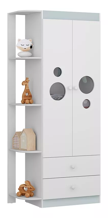 ROPERO KIDSCOOL BLANCO KIPPI PING PONG 2P + 2CJ + REPISA 3 2675.0002 - 1