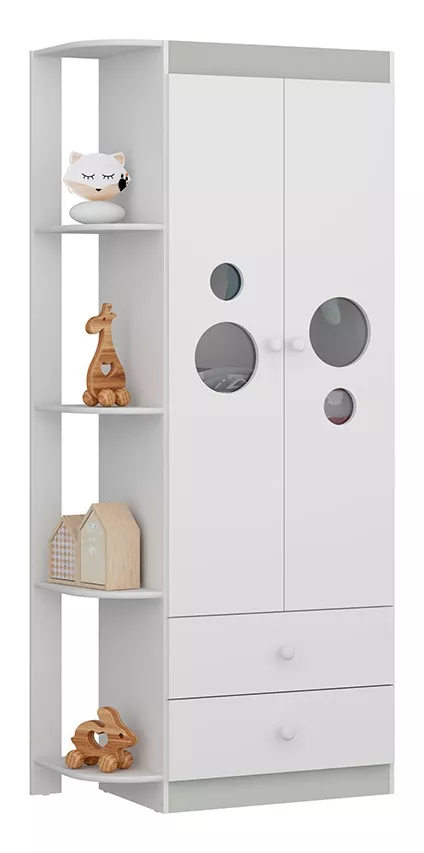 ROPERO KIDSCOOL BLANCO KIPPI PING PONG 2P + 2CJ + REPISA 3 2675.0002 - 2