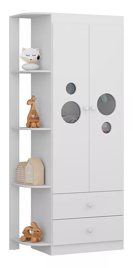 ROPERO KIDSCOOL BLANCO KIPPI PING PONG 2P + 2CJ + REPISA 3 2675.0002 - 4