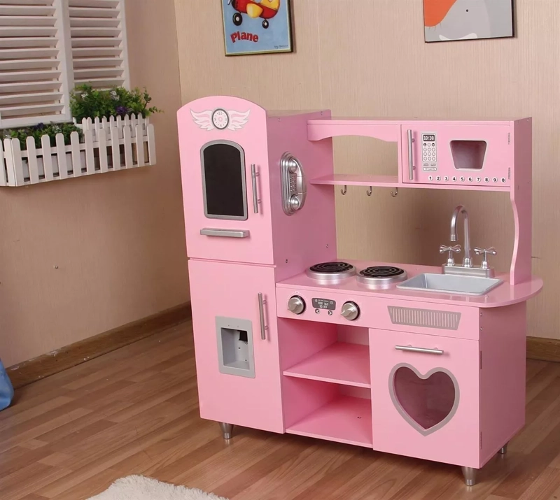 COCINA FULL KITCHEN ROSADA C/ACCESORIOS - KIDSCOOL - W10C566 - 2
