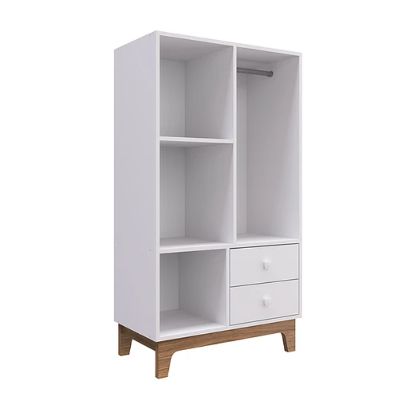 ROPERO KIDSCOOL 2 CAJONES BLANCO ORGANIZADOR + RETRO HARMONY BY600 - 1