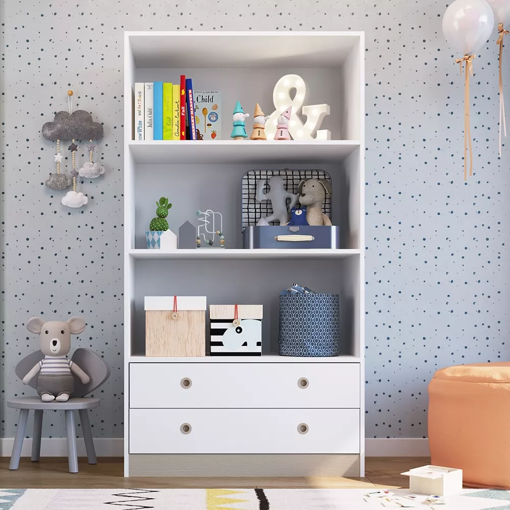 ORGANIZADOR KIDSCOOL 2 CAJONES BLANCO MULTIUSO AMORE MO090BR - 2