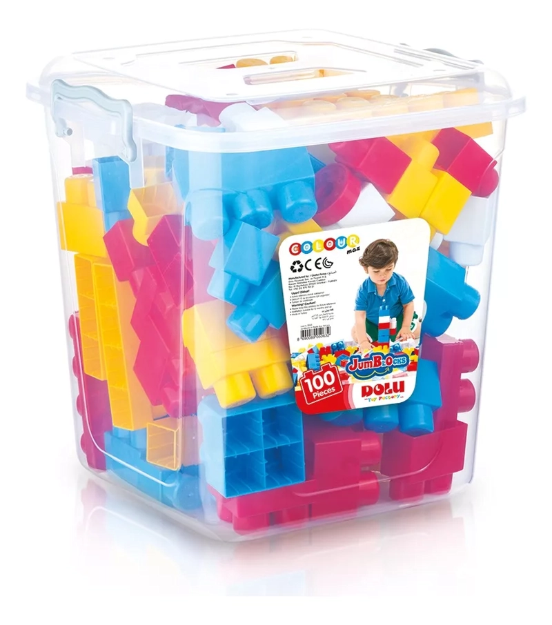 BLOCKS ENCAJE JUMBO KIDSCOOL MULTICOLOR 100 PCS - 5063 - 1