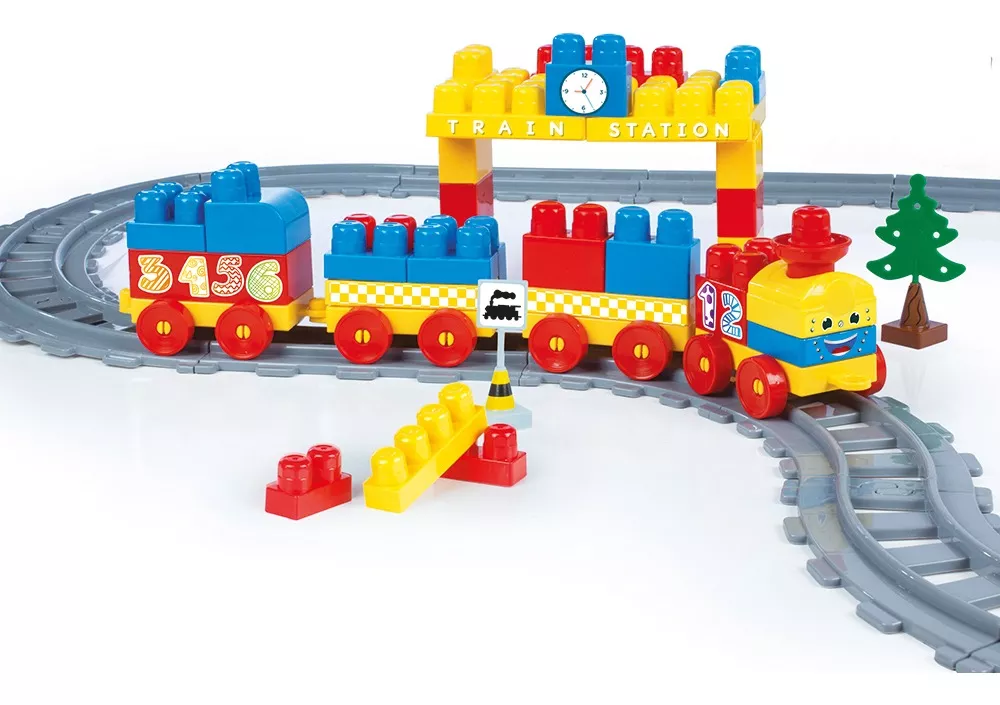 BLOCKS SET DE TREN KIDSCOOL MULTICOLOR 89 PCS - 5082 - 1