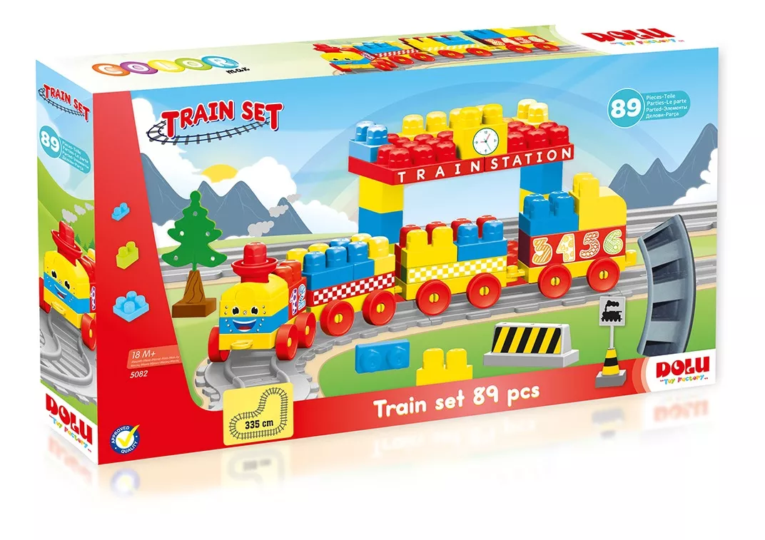 BLOCKS SET DE TREN KIDSCOOL MULTICOLOR 89 PCS - 5082 - 3