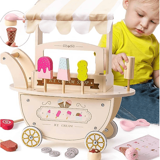 CARRITO KIDSCOOL DIDACTICO ICE CREAM NUDE - 2