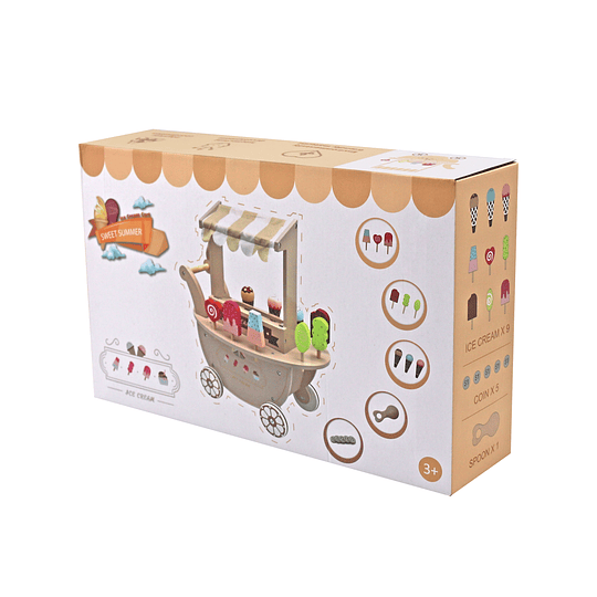 CARRITO KIDSCOOL DIDACTICO ICE CREAM NUDE - 7
