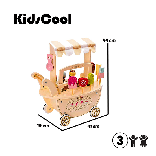 CARRITO KIDSCOOL DIDACTICO ICE CREAM NUDE - 8