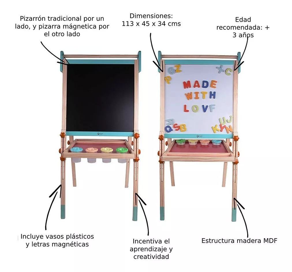 PIZARRA MULTIFUNCIONAL PLAYFUL - KIDSCOOL - 53887 - 2
