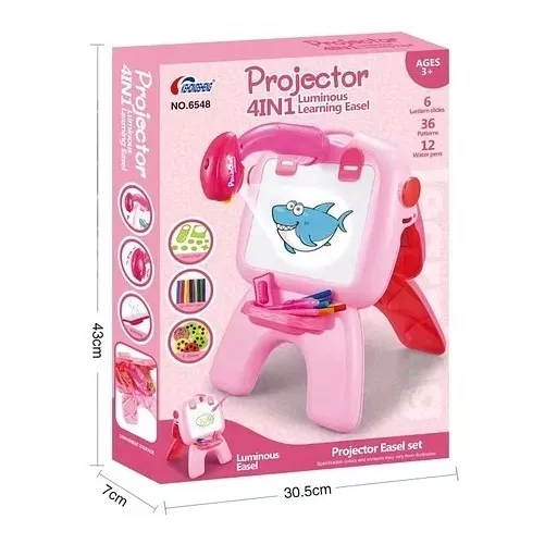 PIZARRA KIDSCOOL LUMINOSA LEARNING 4 EN 1 ROSADA - - 397143 - 4