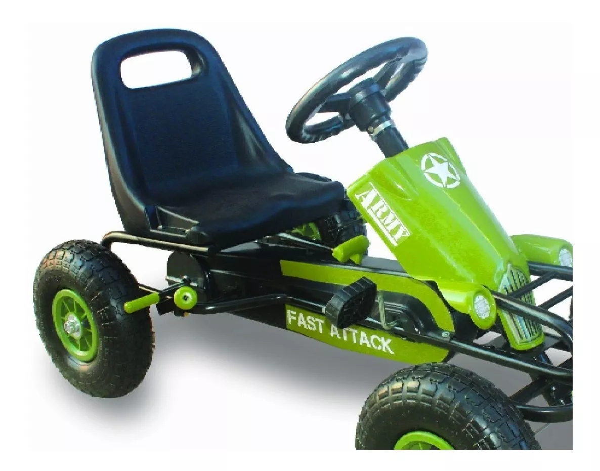 GO KART RACING ARMY XL VERDE - KIDSCOOL - 2036B - 5