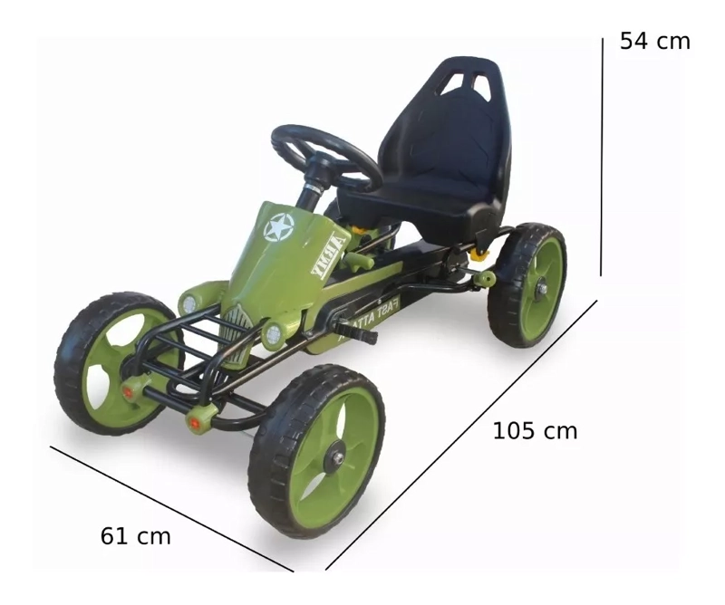 GO KART KIDSCOOL RACING ARMY VERDE - 2036E - 5