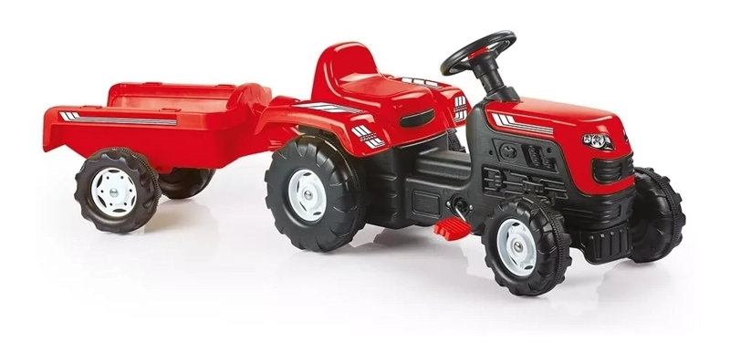 TRACTOR A PEDALES KIDSCOOL RANCHERO ROJO - 8146 - 1