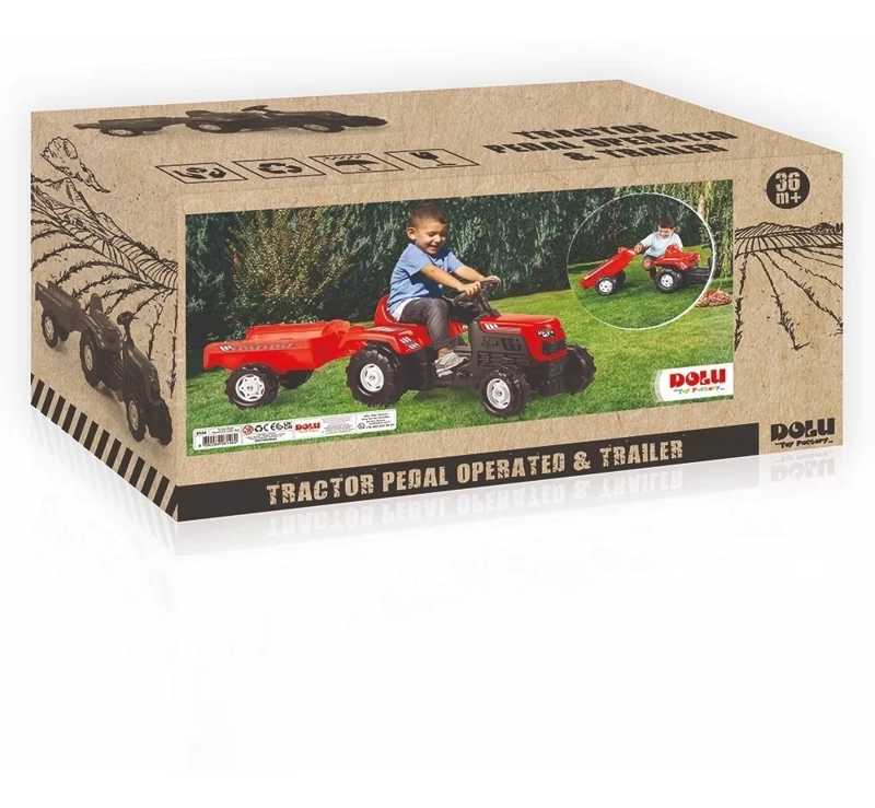 TRACTOR A PEDALES KIDSCOOL RANCHERO ROJO - 8146 - 3