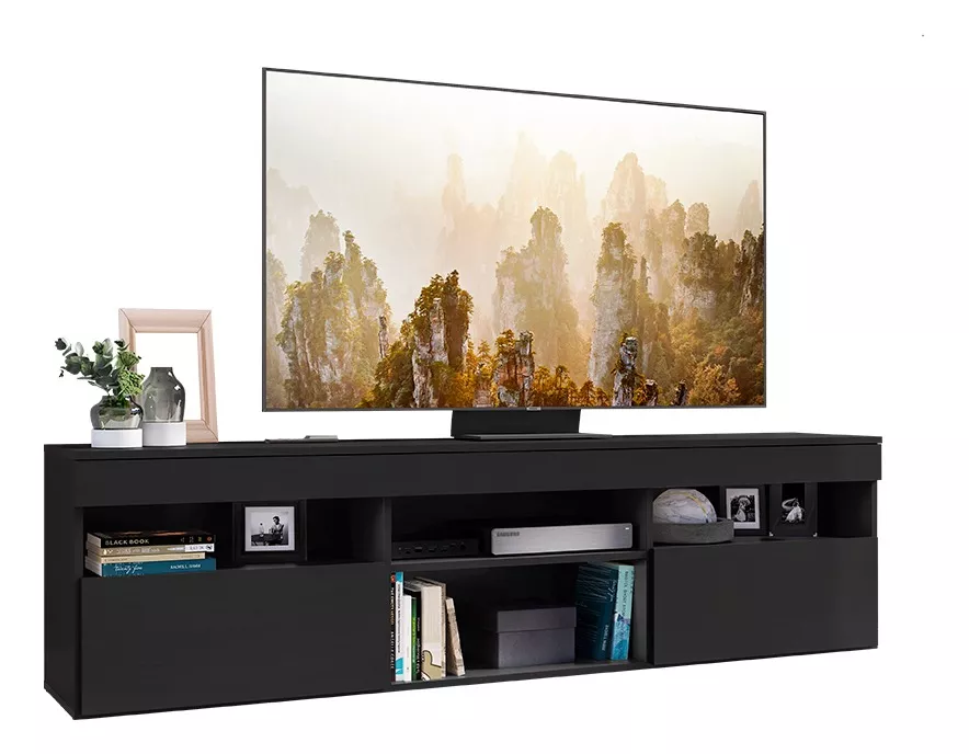 RACK BE DESIGN NEGRO PARIS CON DOS PUERTAS MP3308.0002 - 3