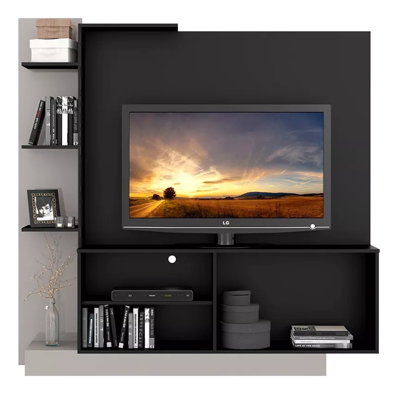RACK TV COLUMBIA NEGRO/GRIS BE DESIGN 2473.0015 - 1