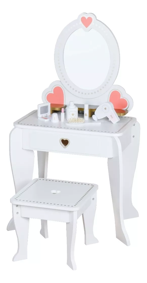 TOCADOR KIDSCOOL LOVE CON ACCESORIOS BLANCO - 1