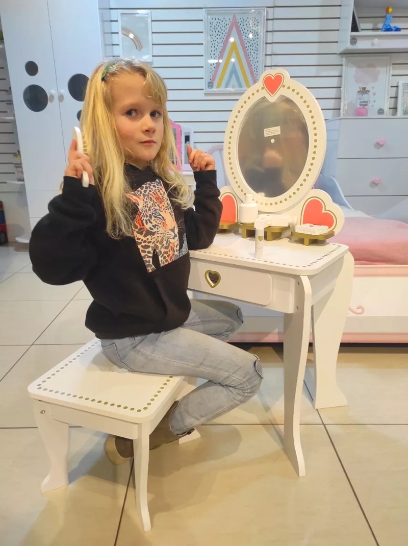 TOCADOR KIDSCOOL LOVE CON ACCESORIOS BLANCO - 4