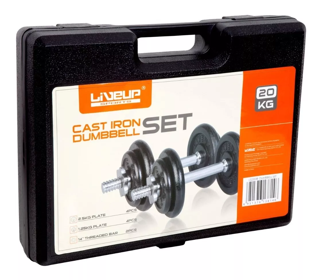 SET MANCUERNAS LIVE UP ALEACIÓN 20 KG LS2333B - 3