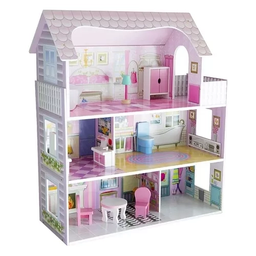 CASA DE MUÑECA KIDSCOOL ROSA PEQUEÑA DE MADERA - W06A139 - 1
