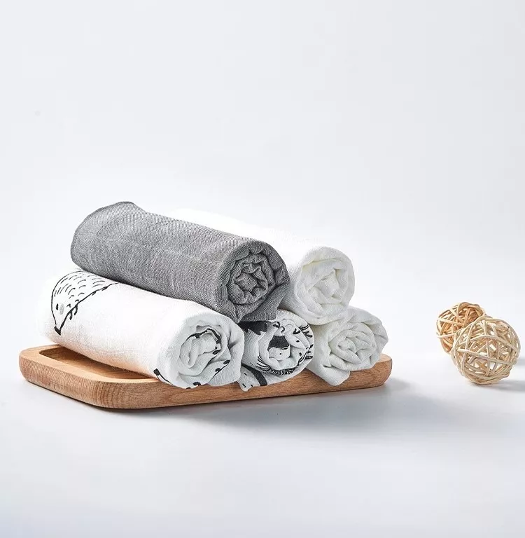 SET TOALLAS 5 UNIDADES ECO BEBÉ BAMBU BLANCO - KIDSCOOL - 423697 - 2