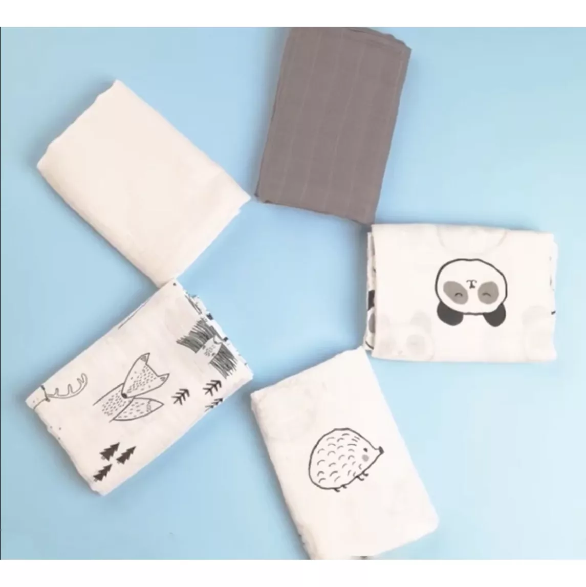 SET TOALLAS 5 UNIDADES ECO BEBÉ BAMBU BLANCO - KIDSCOOL - 423697 - 3