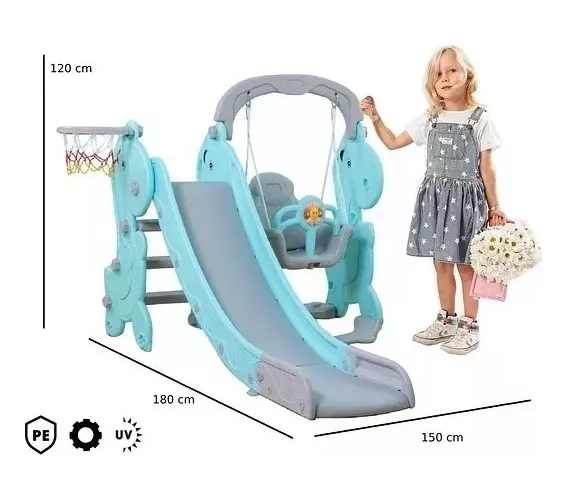 SET PLASTICO 3 EN 1 KIDSCOOL SET RESBALIN 3 EN 1 HAPPY - 2
