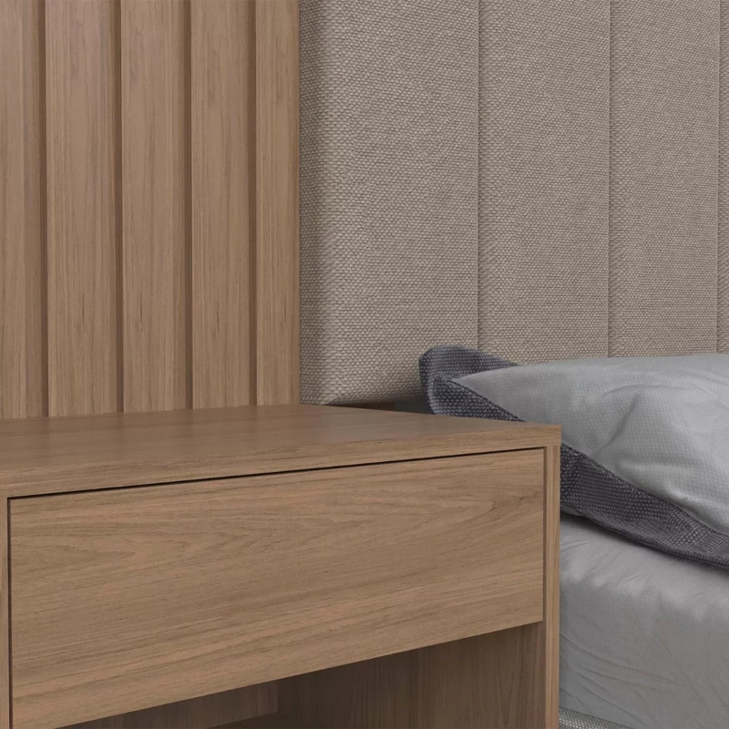 SET RESPALDO BE DESIGN CAMA ZARA HANOVER 6565 2 PLAZAS BEIGE - 5