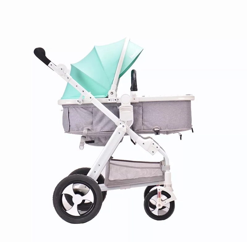 COCHE CUNA KIDSCOOL 6 EN 1 808A-JEANS VERDE - 3