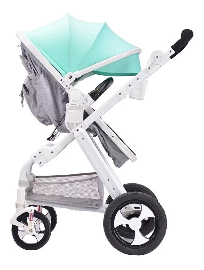 COCHE CUNA KIDSCOOL 6 EN 1 808A-JEANS VERDE - 5