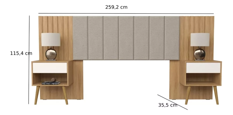 SET RESPALDO BE DESIGN CAMA ZARA RÚ 6566 2 PLAZAS CARAMELO - 3