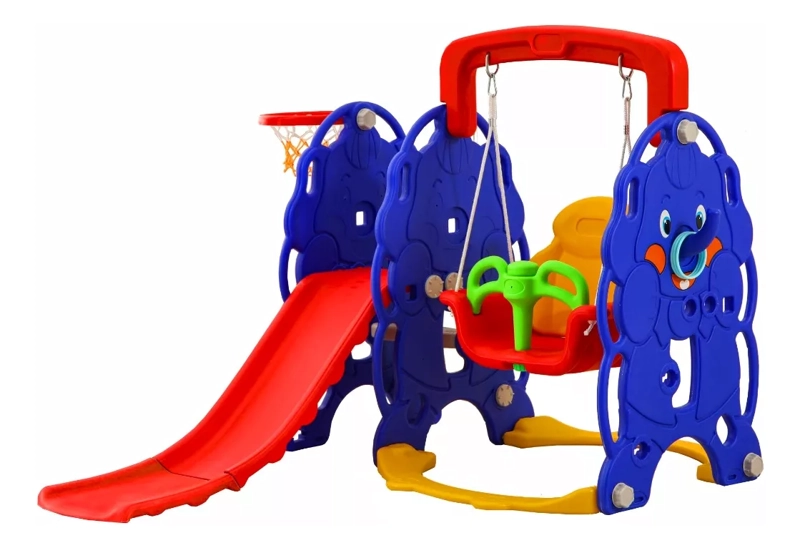 RESBALIN KIDSCOOL ELEFANTE 4 EN 1 ARO Y COLUMPIO AZUL - YG-2023-11 - 1