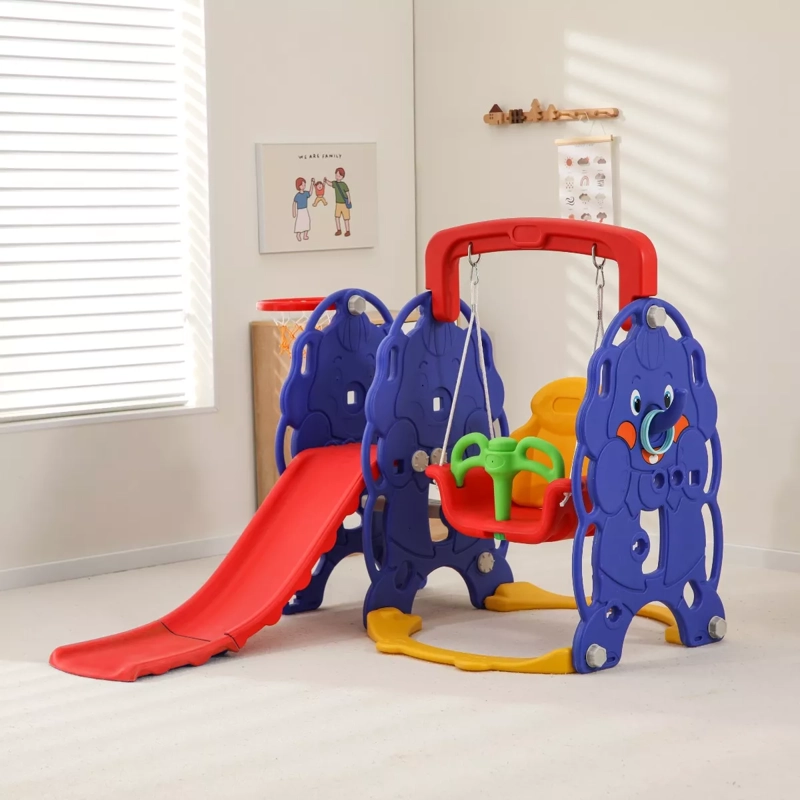 RESBALIN KIDSCOOL ELEFANTE 4 EN 1 ARO Y COLUMPIO AZUL - YG-2023-11 - 5
