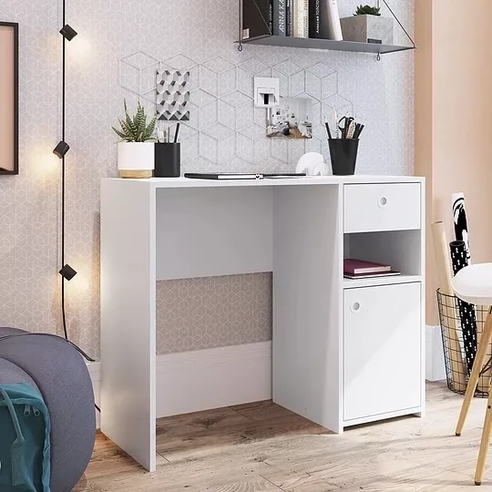ESCRITORIO CON CAJONES MONTREAL BLANCO - BE DESIGN - ES908BR - 2