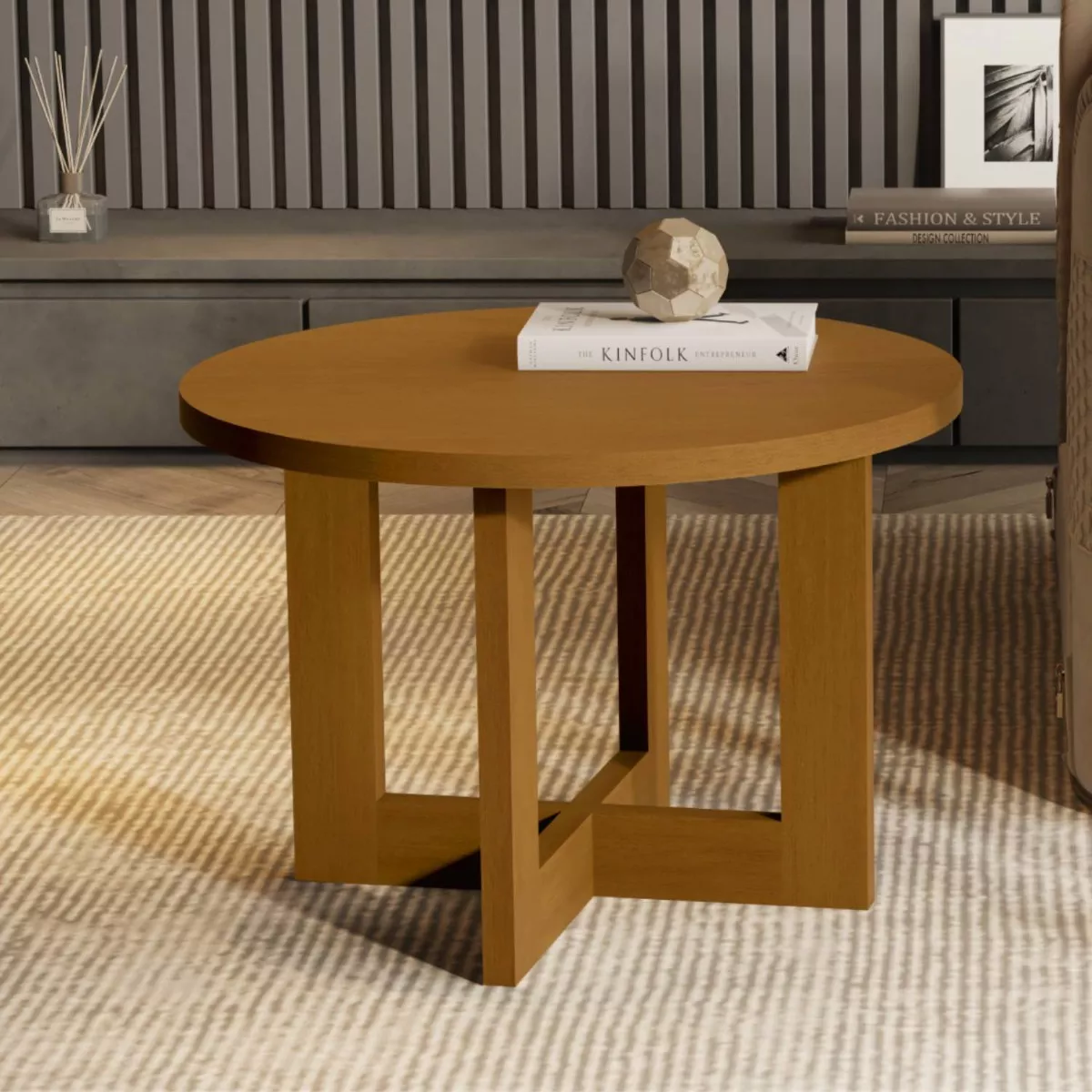 MESA CENTRO KIDSCOOL REDONDA BE DESIGN JB8001 CA CARAMELO - 2