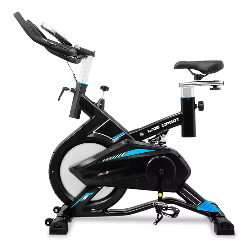 BICICLETA SPINNING LIVE UP YB-9800 BLACK BLUE - 1