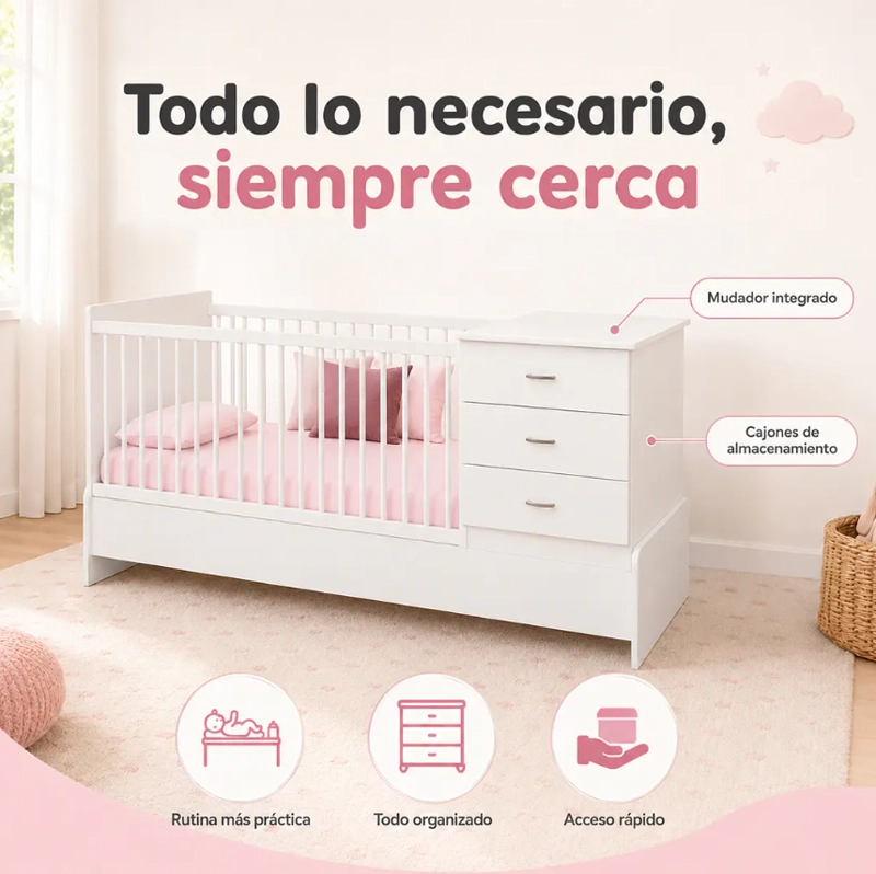 CUNA BEBE MULTIETAPAS KIPPI BLANCA - 5