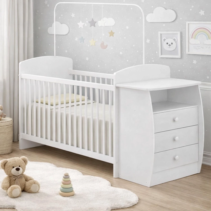 CUNA KIDSCOOL BAMBINI BLANCA CON MUDADOR - 8