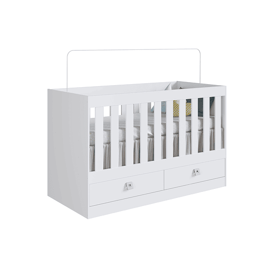 CUNA KIDSCOOL NEW AMORE BLANCO MULTIFUNCIONAL 3 EN 1 - 1