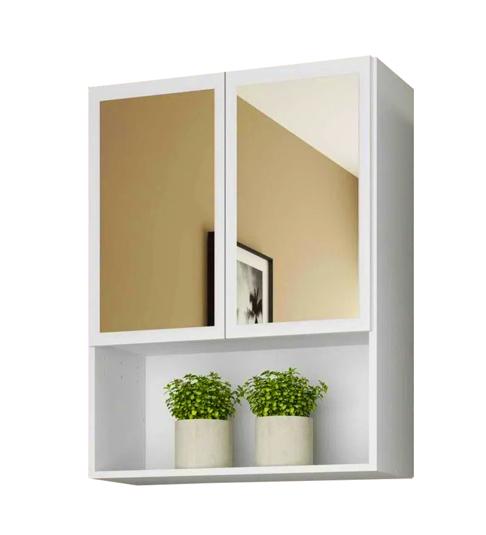 ESTANTE BE DESIGN AEREO MULTIUSO SMART C/ESPEJO MDP BLANCO - 1