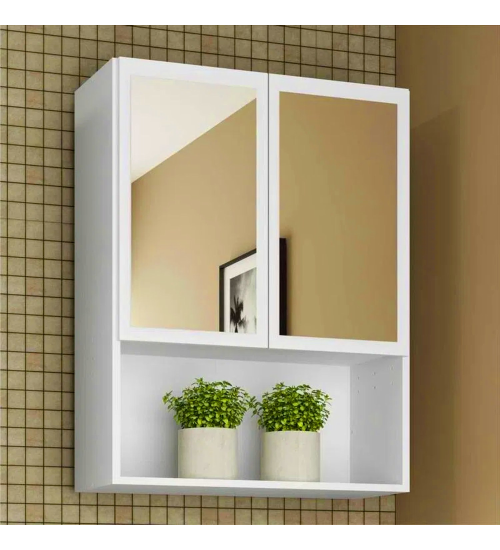 ESTANTE BE DESIGN AEREO MULTIUSO SMART C/ESPEJO MDP BLANCO - 3