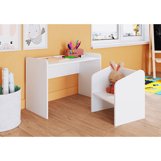 MESA KIDSCOOL MONTESSORI CON SILLA BLANCO - 2