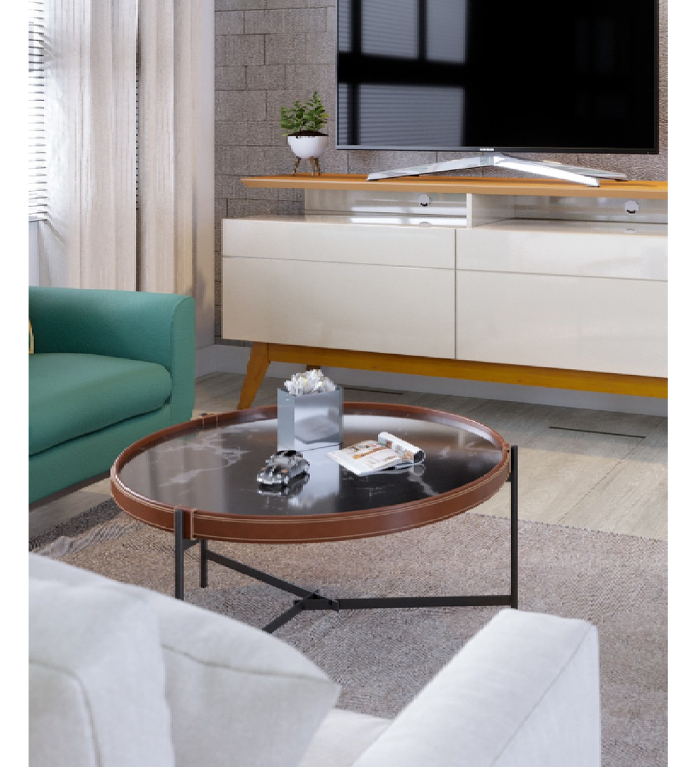 MESA CENTRO BE DESIGN AQUA COOPER 0.57 ACERO - 2