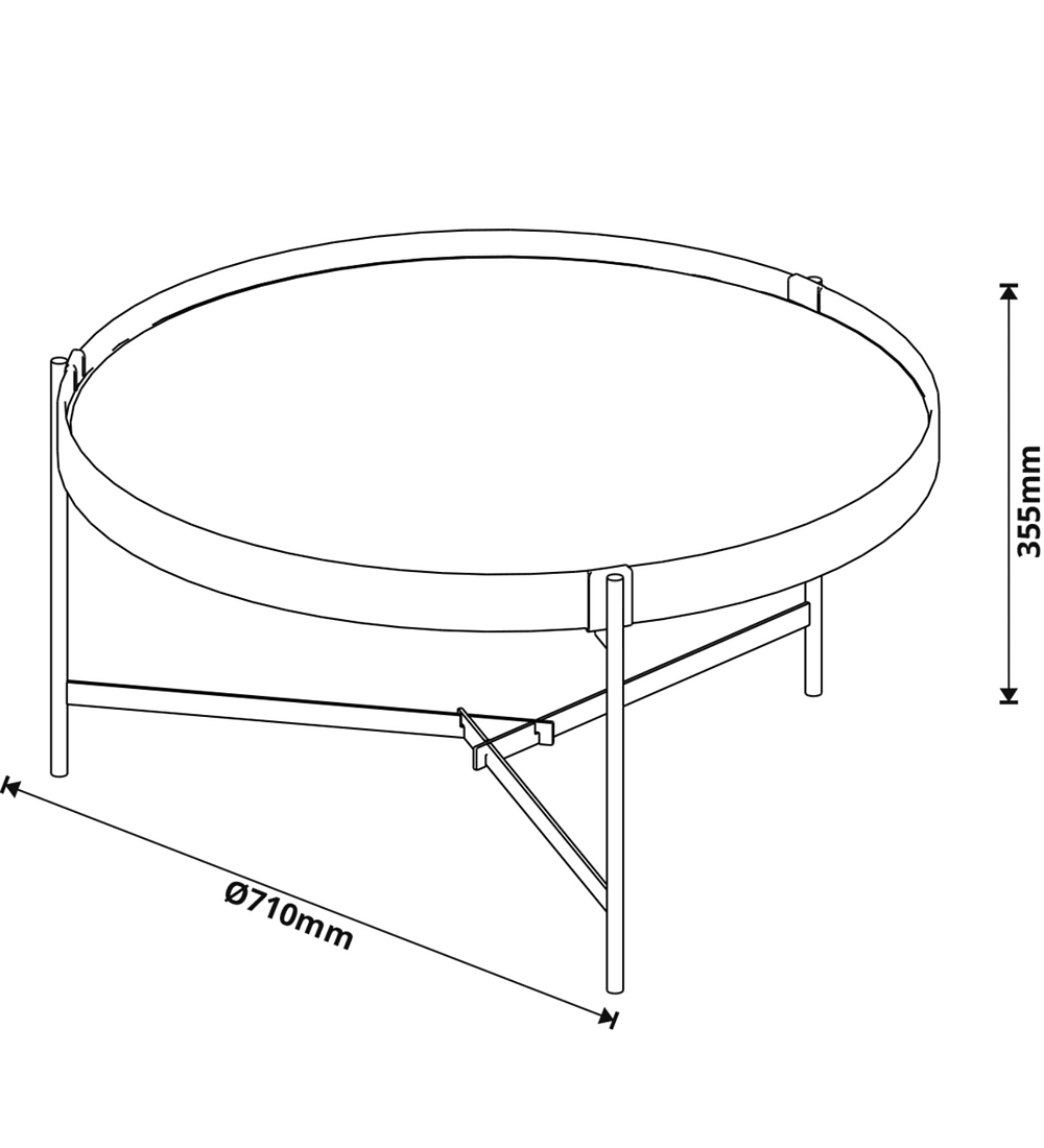MESA CENTRO BE DESIGN AQUA COOPER 0.71 ACERO - 2